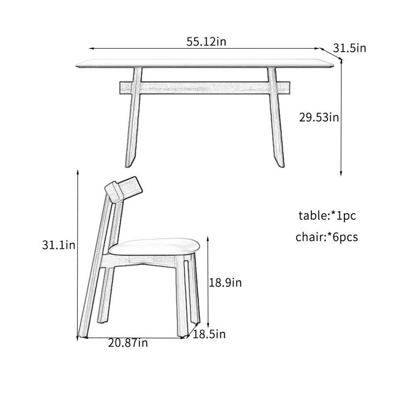 Melorse, 29.53"H x 55.12"L x 31.5"W, 6