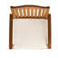Fauteuil de salle à manger en bois résistant à la décoloration, l 24,75 po x P 26,75 po, H 35 po