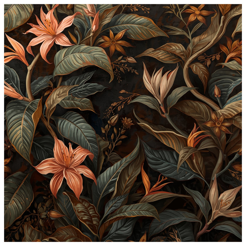 Édredon à motif floral tropical, Grand lit
