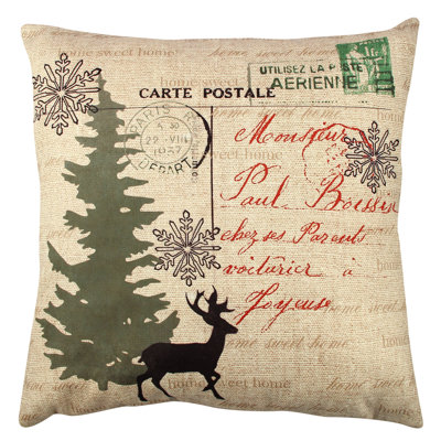 Housse et insert de coussin carré en mélange de coton Lourdes