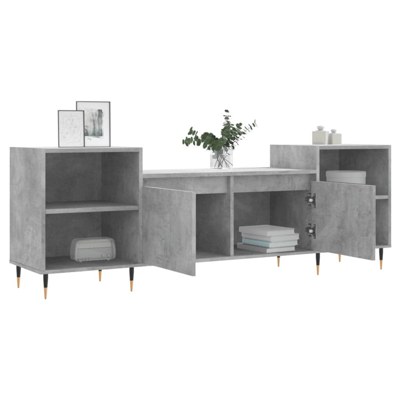 Stratmoor TV Cabinet Engineered Wood to 70", Concrete grey