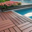 Carreaux de terrasse en plastique emboîtables, 44 paquets de tuiles de terrasse, 12 pouces x 12 pouces imperméables pour une utilisation toutes saisons, tuiles de terrasse pour piscine-114239475