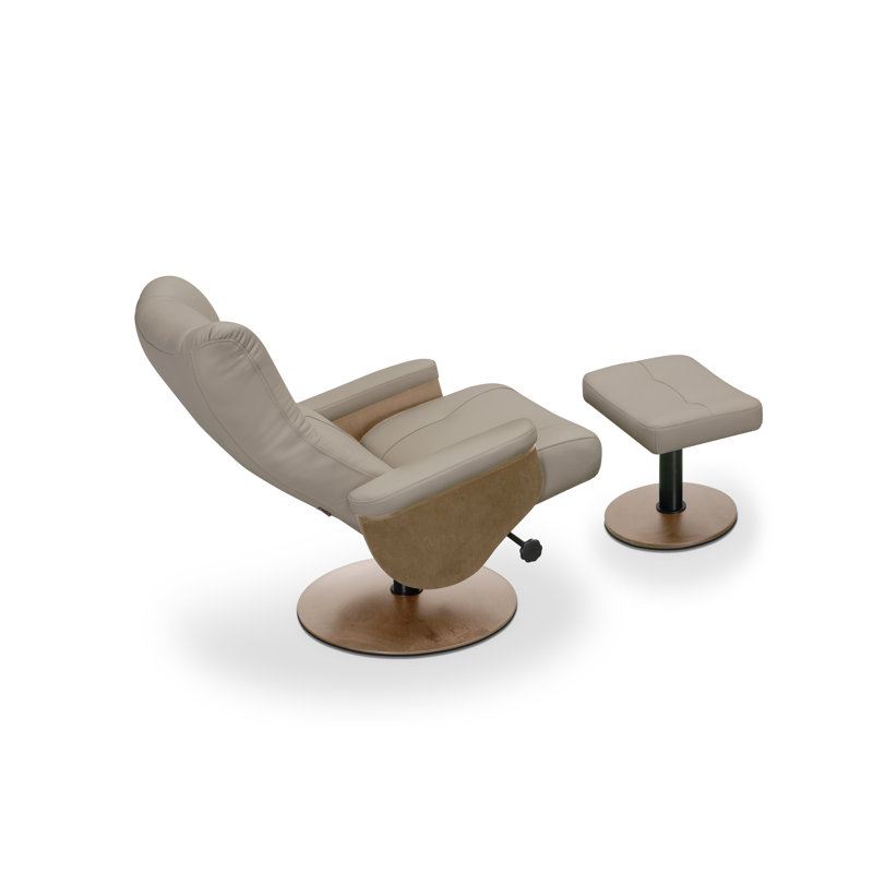 75cm Wide Swivel Standard Recliner, Roble, Camel-Brown