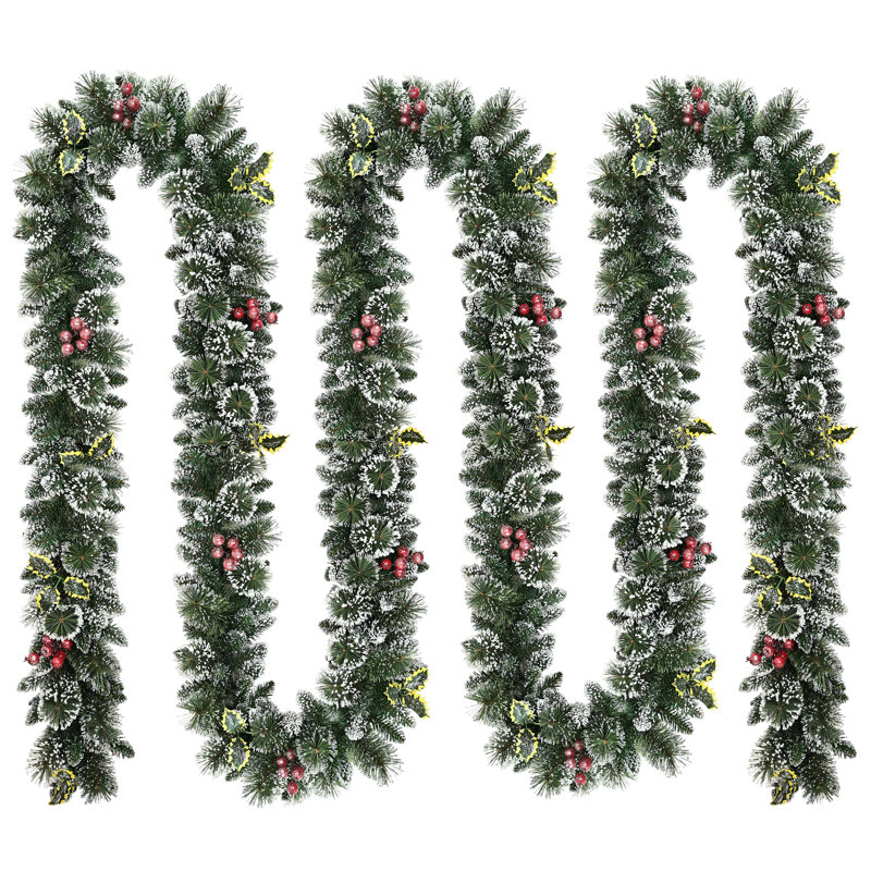 20 ft x 10" Adorned Snowy Silverton Pine Garland