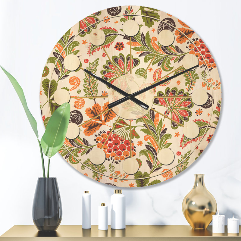 Horloge murale fantaisie en bois I, Petit
