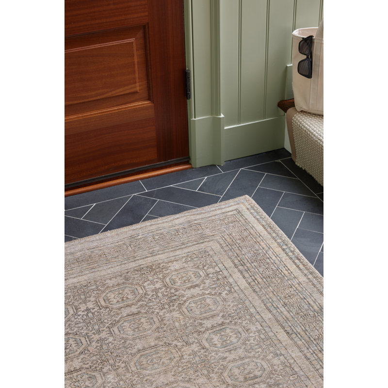 Erin Gates by Momeni Dorset Warren Polyester Green Area Rug, Rectangle 5' x 7'6"