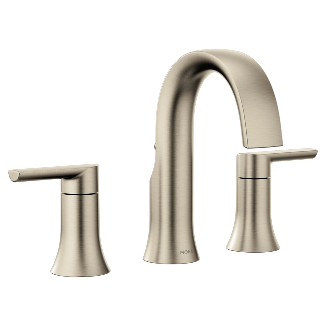 Moen Doux Two-Handle Widespread Bathroom Faucet Trim Kit, Valve Required Moen