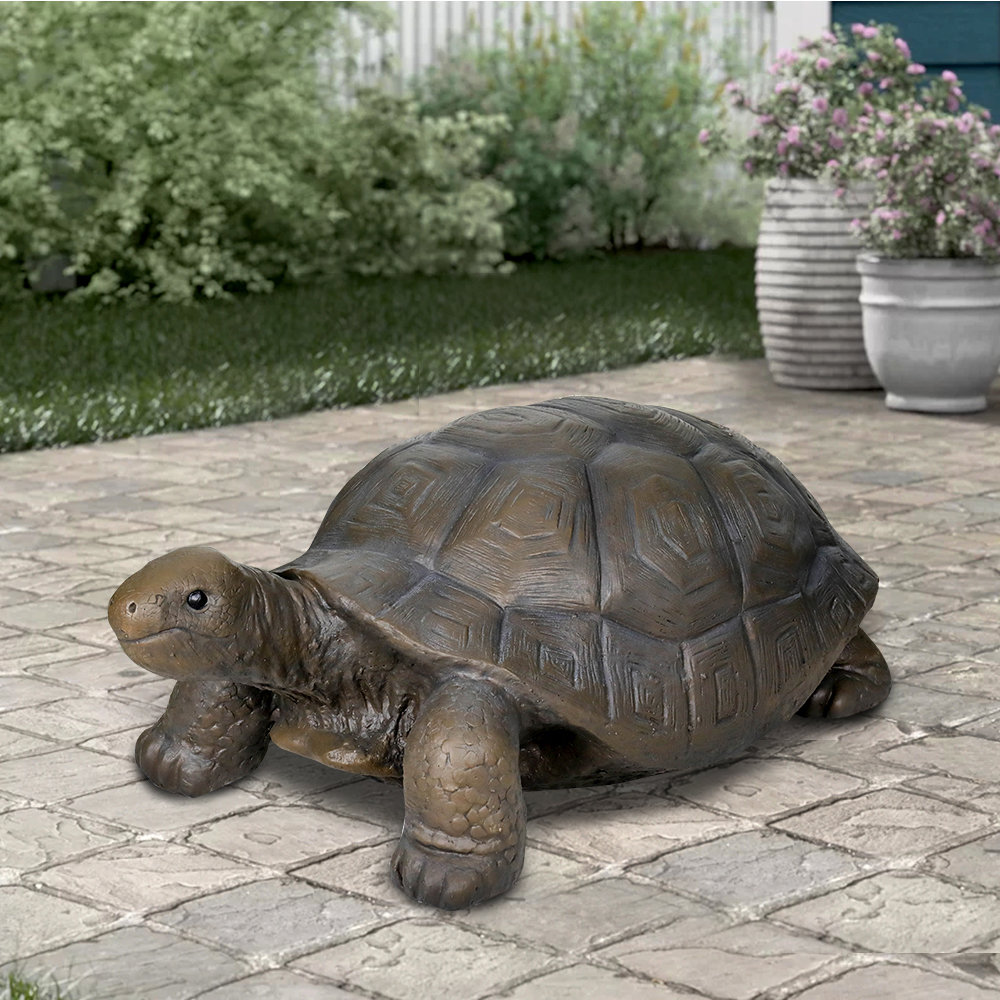 Millwood Pines Deandrey Tortoise Animals Garden Statue | Wayfair