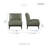 Timmins 28.5" Modern & Contemporary Accent Chair with 100% Top Grain Buffalo Leather, Solid Wood Legs, High-Density Foam Seat Cushions-1491827452