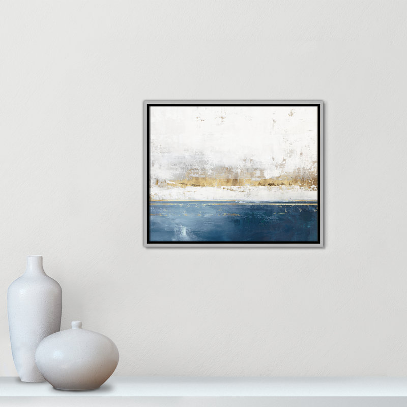 Golden Horizon II - reproduction de paysage par Casa Fine Arts, Argent, H 17,5 po x l 21,5 po