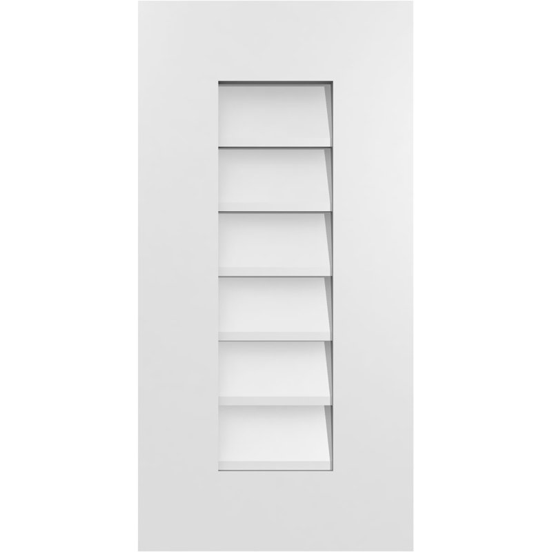 Vent à pignon rectangulaire en uréthane non-fonctionnel, 24" H x 12" W x 1" D