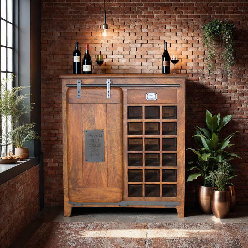 Gratian 18-Bottle Bar Cabinet