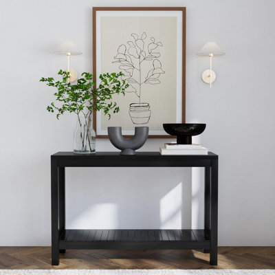 Fources 47.25 " W Solid Wood Top Console Table
