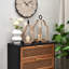 Lanterne rustique style bougie rustique en bois avec bougeoir en verre pour patio, centre de table, ensemble de 2-602966934