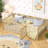 Floor Bed with High Fence Railings, Door, and 6 Slats, Rubber Wood, Safety Guardrails for Kids-179504693-179504698-179504697