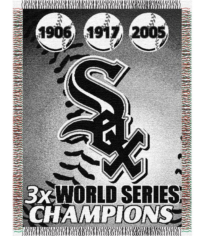 Hand Woven Throw Blanket, Chicago White Sox
