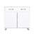 Two Door Side Table In White, A Stylish And Functional Addition To Any Room