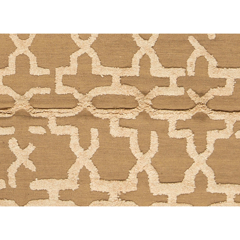 Tapis beige et ivoire noué à la main de haute qualité