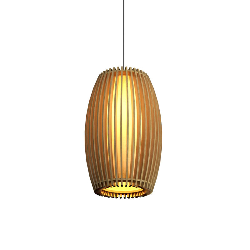 Stecche Di Legno 1 - Light Pendant, 11.81" H x 7.87" W x 7.87" D, Sand