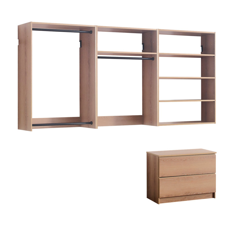 Système de placard mural en bois Devi Oak