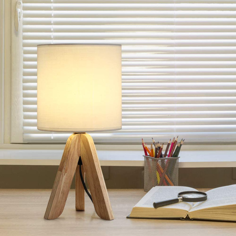 Lampe de table brune 14,6 po Seren, Blanc