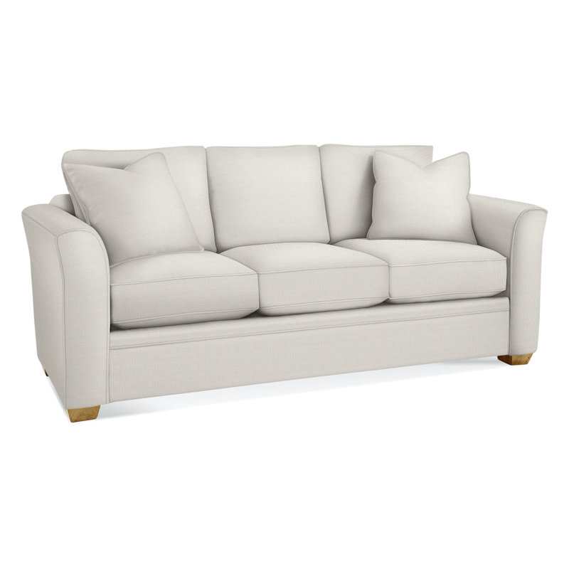 Bridgeport Upholstered 85'' Sofa, Lapis Plaid; 0126-63, Flax