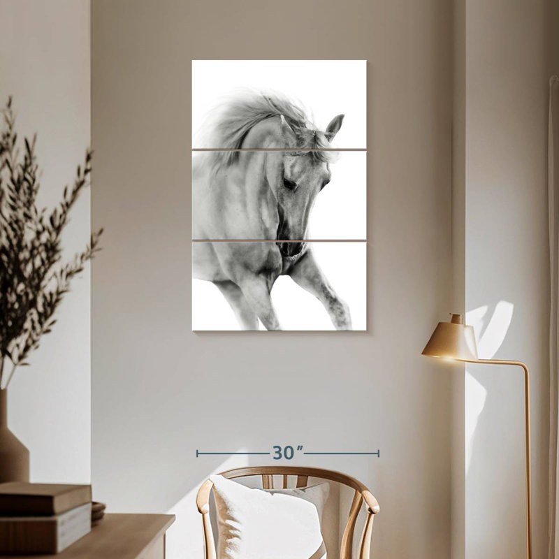 Brampt Elegant White Horse, 57" H x 36" W