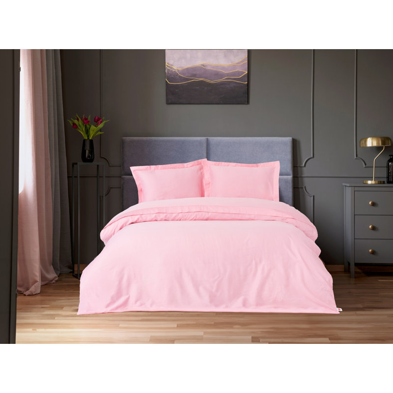 Satin Super King Quilt Cover Set (EU) (IT), Pink