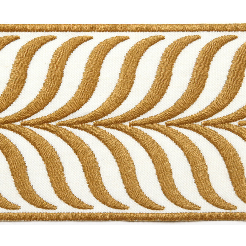 Tissu feuille Crest, Or