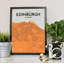 Edinburgh City Map - No Frame Print-875201471