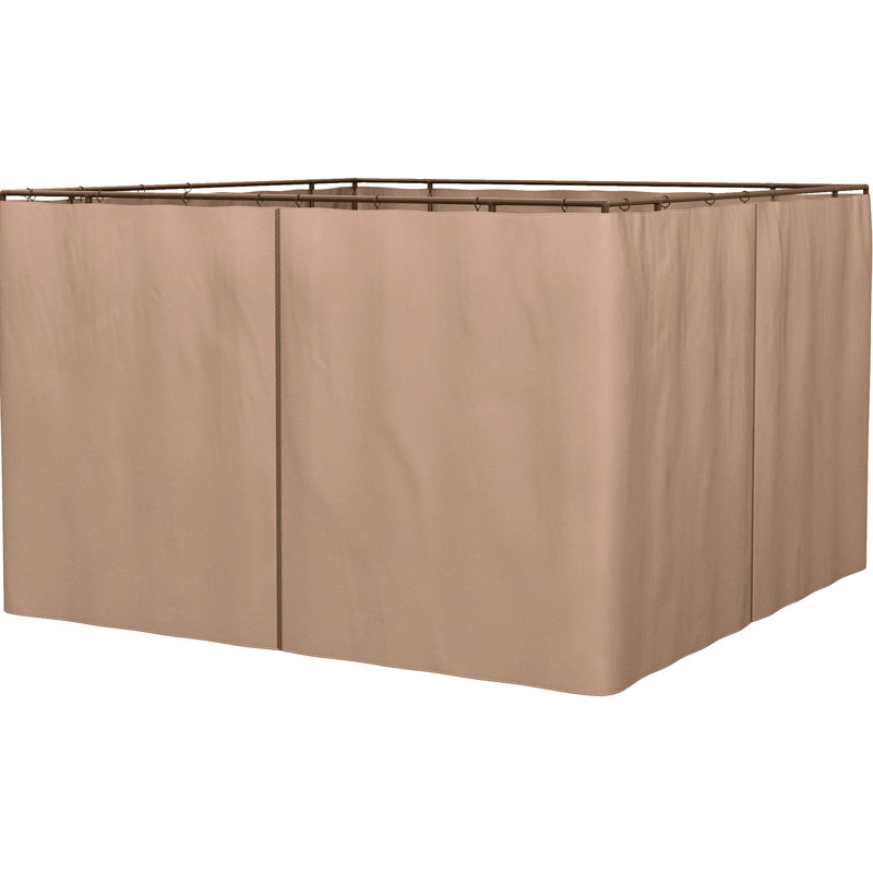 Panneau latéral de pavillon de jardin 10 pi X, brun. Comprend des panneaux, des crochets,. For & Cabanas. Fournit de l'ombre, de l'intimité et bloque les irritations indésirables. Rideaux à fermeture à glissière. Facile à assembler. Convient à plusieurs styles.