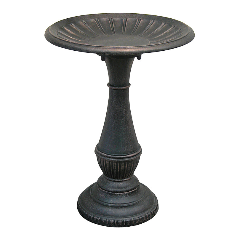 Olton Metal Birdbath, Copper Rust