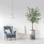 Arbre artificiel dans un pot de fleurs moderne, faux arbre en soie d'eucalyptus (décoration en pot et arbre)-85806482-85807175