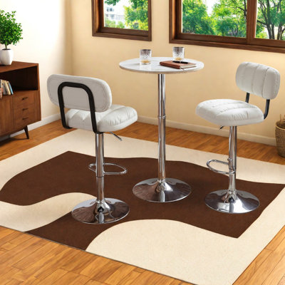 Ensembles de table de salle à manger compacts (doivent inclure à la fois la table et la chaise), ensemble bistro moderne en acier marbré pour la maison