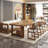 Brown Rectangular Solid Wood desk-254471398