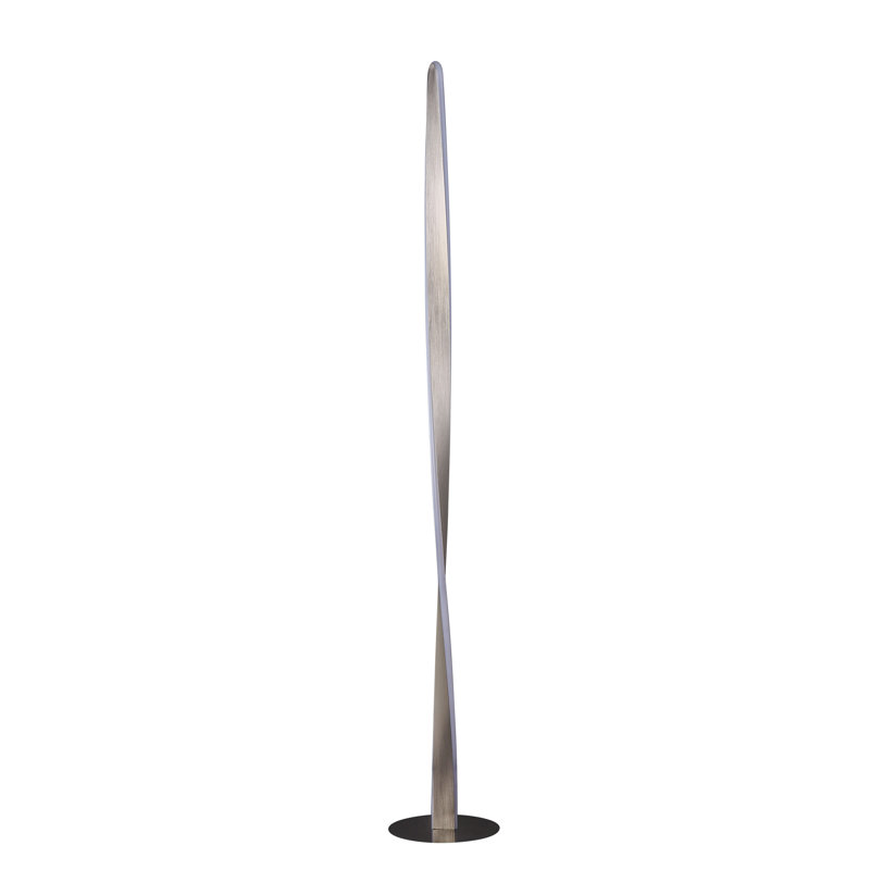 Lampe sur pied DEL 51 po Hadis Noverty, Chrome