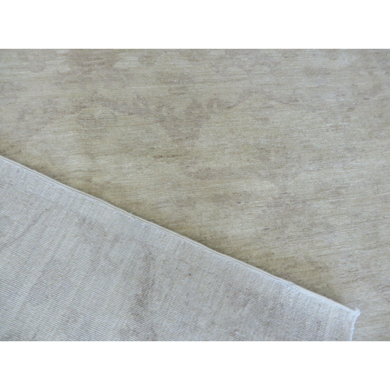 Tapis décoratif en laine noué à la main de conception unique Ivoire 8 pi 11 po x 11 pi 7 po Ezrah