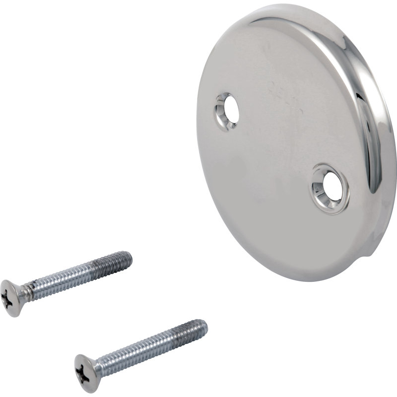 Classic Overflow Plate and Screw, Chrome