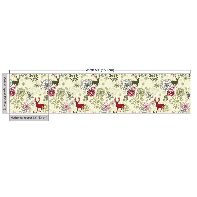 theophilos Deer Flowers Fabric