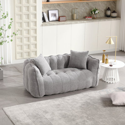 Fauteuil à billes inclinable carré en mousse à haute résilience pour deux personnes
