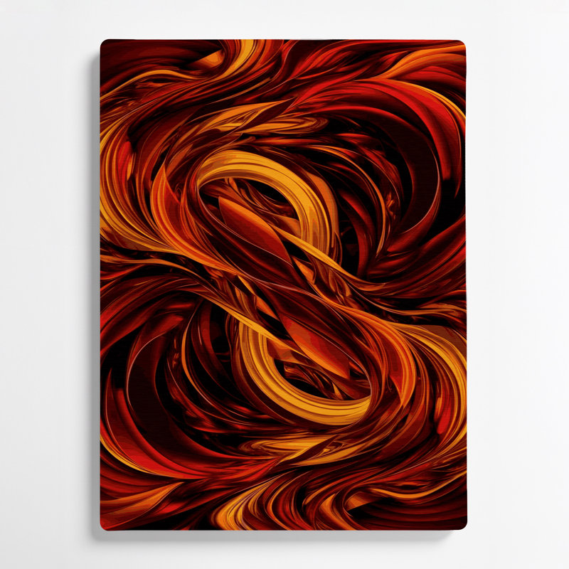 Abstraction numérique 3, art mural en métal brun, H 14 po x l 11 po