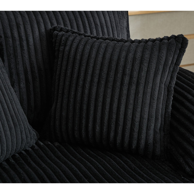 Méridienne surdimensionnée 54,75 po, Noir