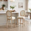 Ensemble de 2 tabourets de bar en bois massif avec tabourets en bois