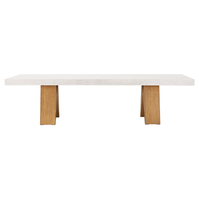 Perpetual Ebony White 87" Lightweight Concrete Dining Table