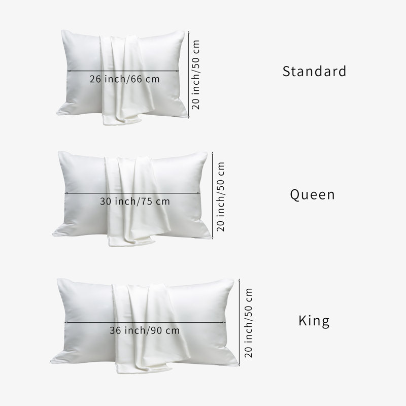 Smooth Breathable 100% 6A Grade Silk Pillowcases Set of 2, Mimosa, Twin Pillowcases
