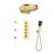 Ancoats 16" Wall Mounted Thermostatic Complete Shower System with 3-Function Handheld Spray and 3 Body Jets-110585256