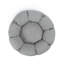 Lit rond avec coussin de siège amovible-1411820131-1411820129