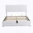 Heavy-Duty Solid Wood Upholstered Platform Bed with Hydraulic Storage System-100377392-100377399