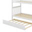 Lit superposé simple au-dessus de simple en bois massif avec rangement gigogne et structure d'escalier-975507005