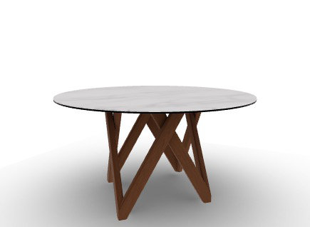 Cartesio Fixed Tables, Silk White Marble